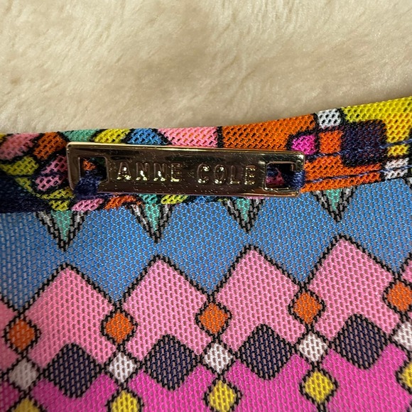 Anne Cole Colorful Sheer Ruched Geometric Print Swimsuit Cover Up Dress Size‎ S - Picture 3 of 8